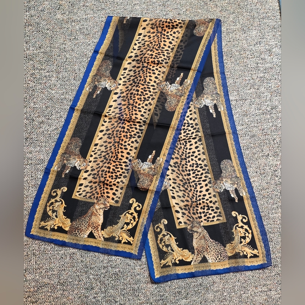 Nordstrom Baroque Leopard Oblong Silk Scarf